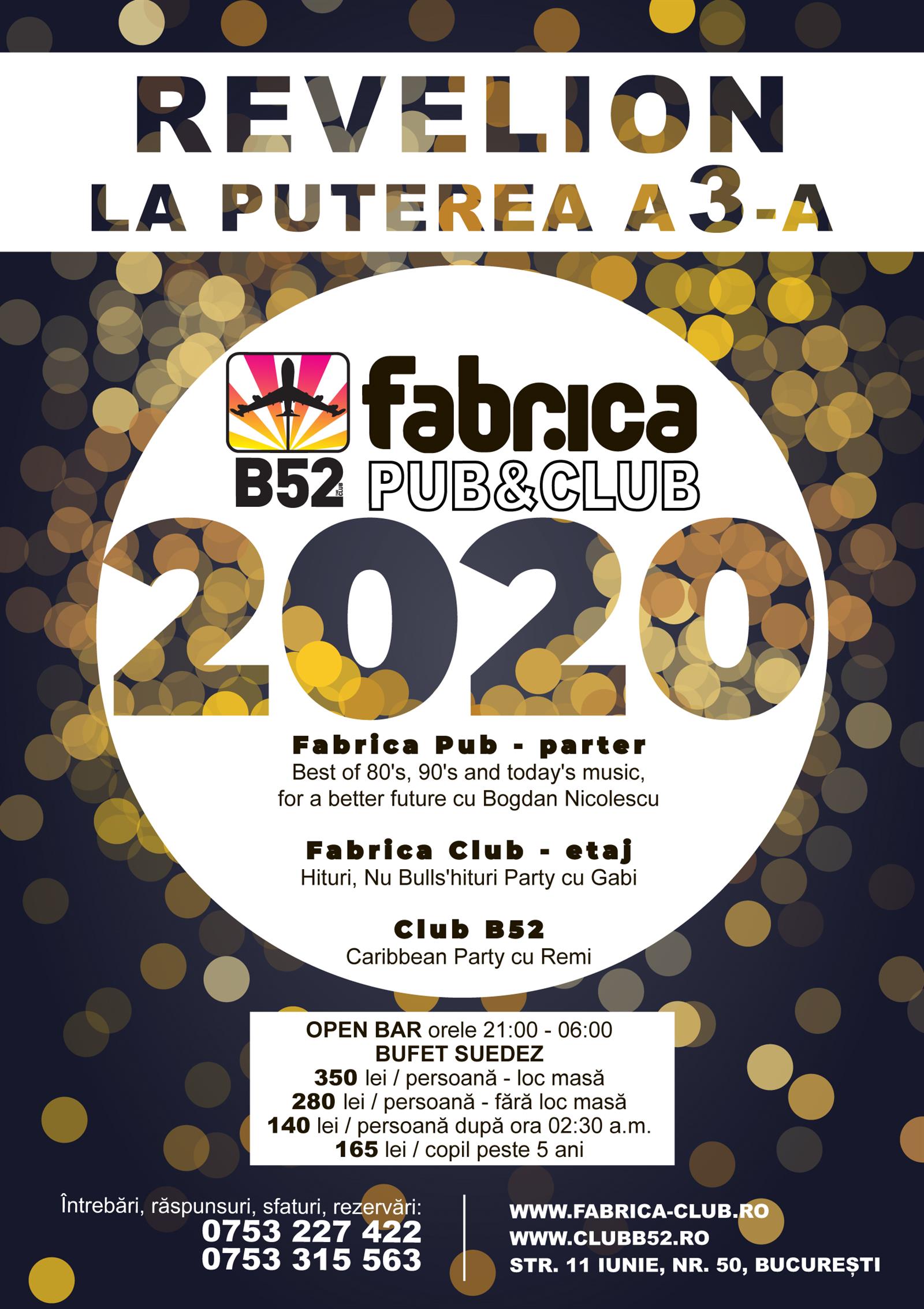 Petrecere revelion 2020 Club Pub Fabrica